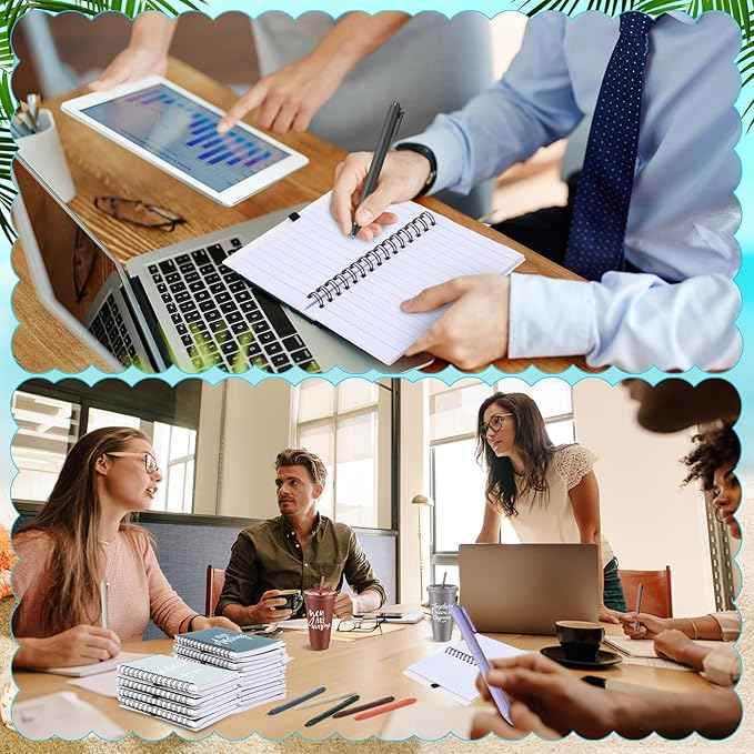 Shellwei 90 Pcs Employee Appreciation Gifts Bulk 24 oz Thank You Tumbler with Lid and Straw Mini Spiral Notebooks and Pens Appreciation Gifts for Team Employee Coworkers Teacher (Awesome)