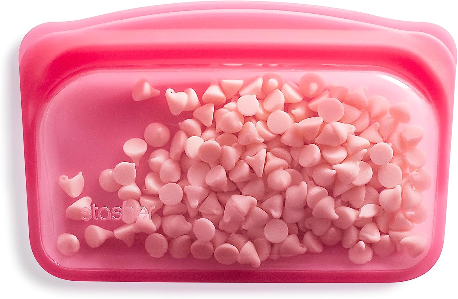 Stasher Premium Silicone Reusable Food Storage Snack Bag, Raspberry, Microwave, Sous Vide, Dishwasher, Oven and Freezer Safe, BPA Free, Leak-free, Eco-friendly, 12 Oz - Blissbrew