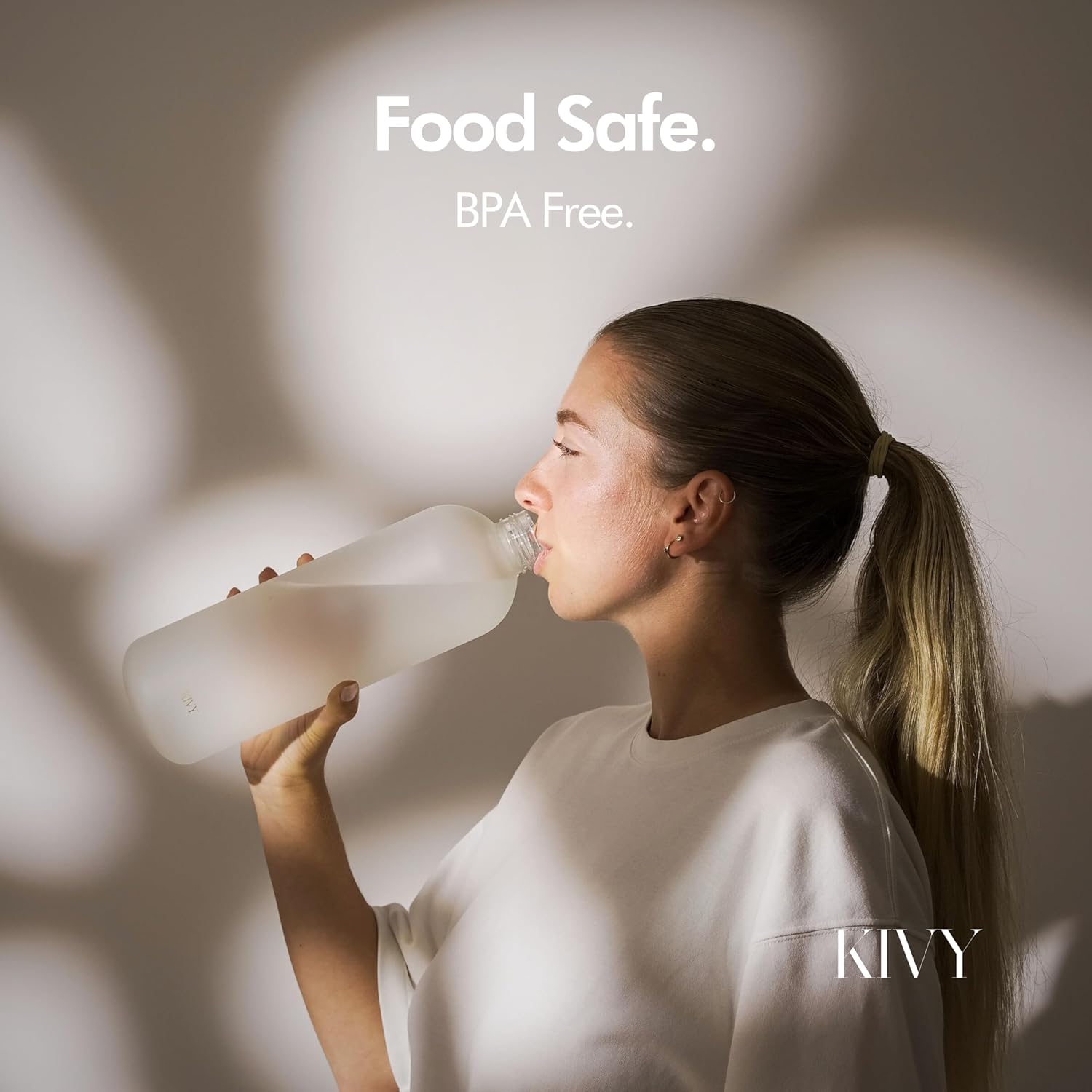 KIVY Slim Water Bottle 50oz [Lightweight & Shatterproof] - Reusable Tritan Water Bottle - Leak Proof Water Bottle for Women & Men - No Spill - Dishwasher Safe‚