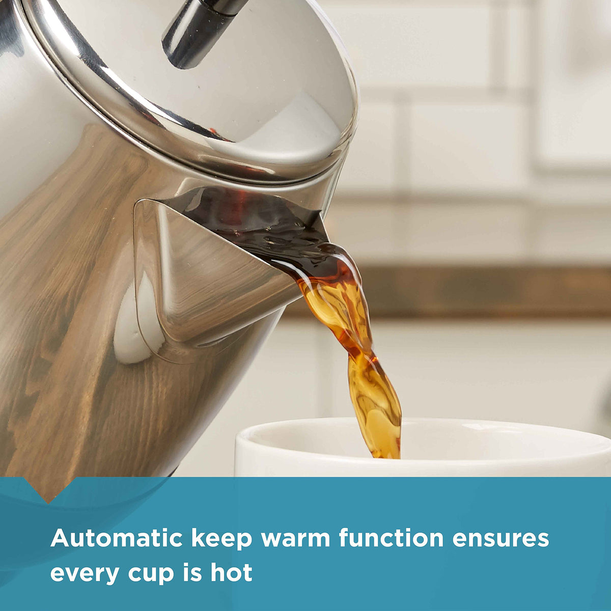 Electric coffee percolator with cool-touch handle