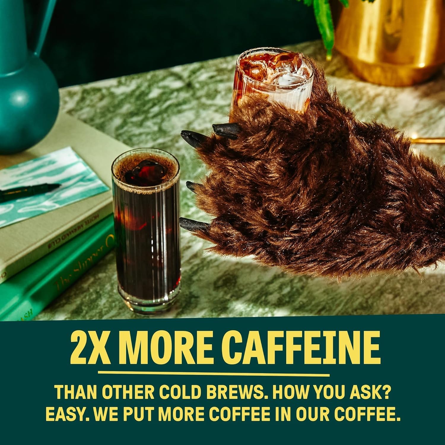 Wandering Bear Espresso Roast Organic Cold Brew Coffee, 32 fl oz, 3 pack - Extra Strong, Bold, Smooth, Unsweetened, Shelf-Stable, Ready to Drink, 100% Organic, Iced Cold Brewed Coffee Drinks