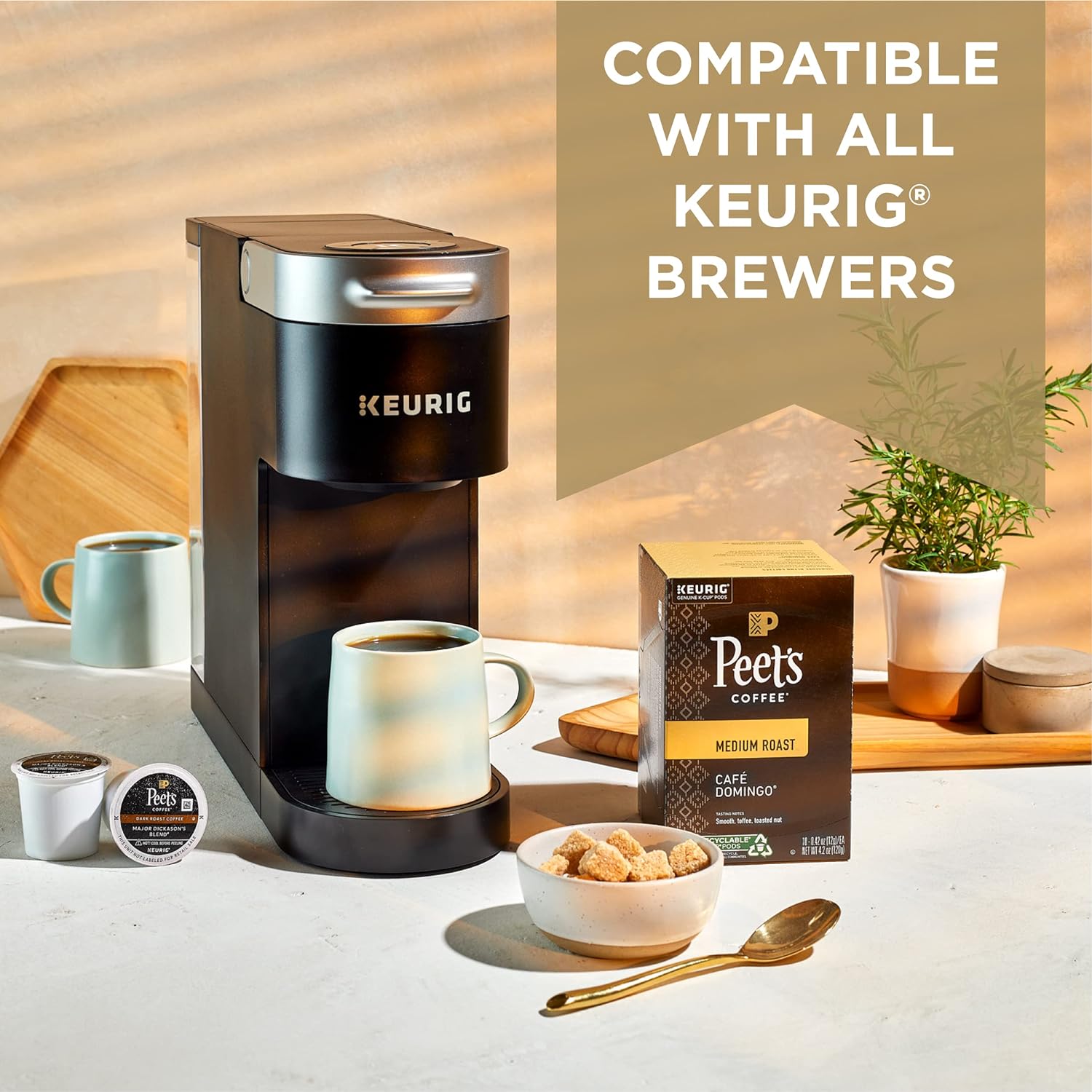 Peet's Coffee, Dark Roast Keurig K-Cup Pods - Major Dickason's Blend 60 Count (6 Boxes of 10 K-Cup Pods)