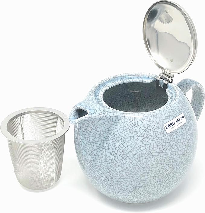 ZERO JAPAN Round Teapot 24 oz. (680 cc) with SLS Lid and Infuser Crackle Lavender