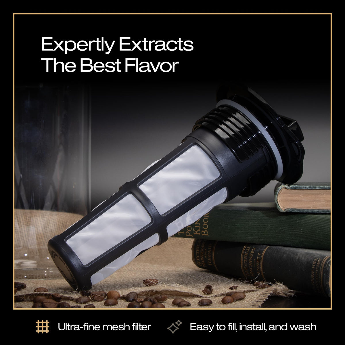 Glass coffee pitcher with non-slip silicone handle