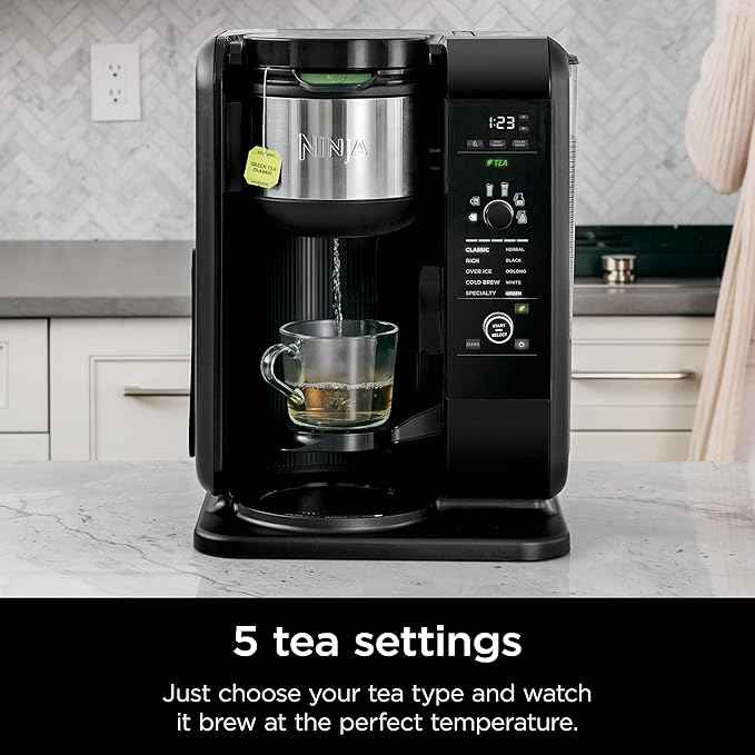 Shark Ninja CP307 Hot and Cold Brewed System W/Thermal Carafe Coffee Maker, Black
