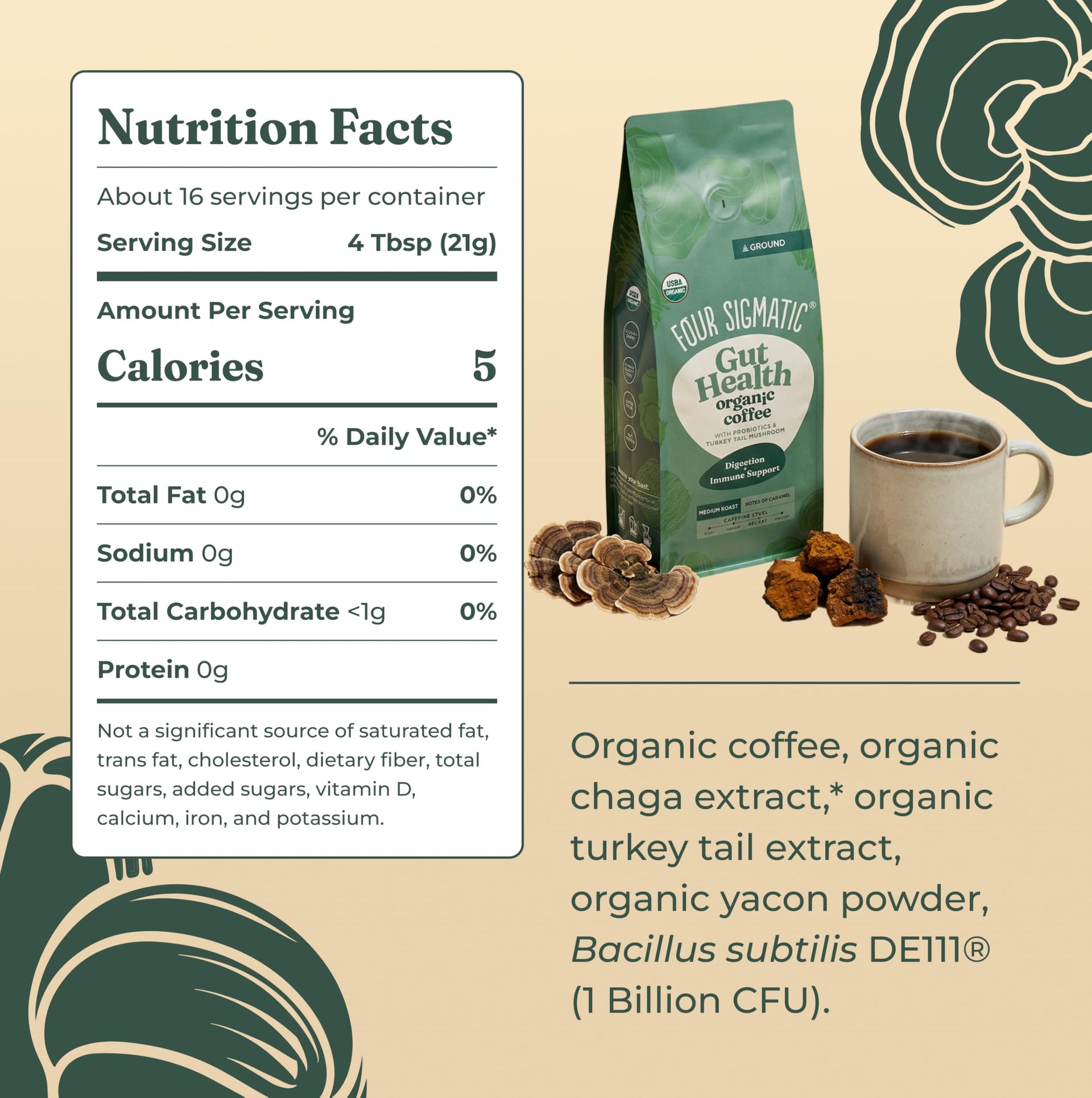 Gut Health Organic Ground Coffee (12 Ounce)