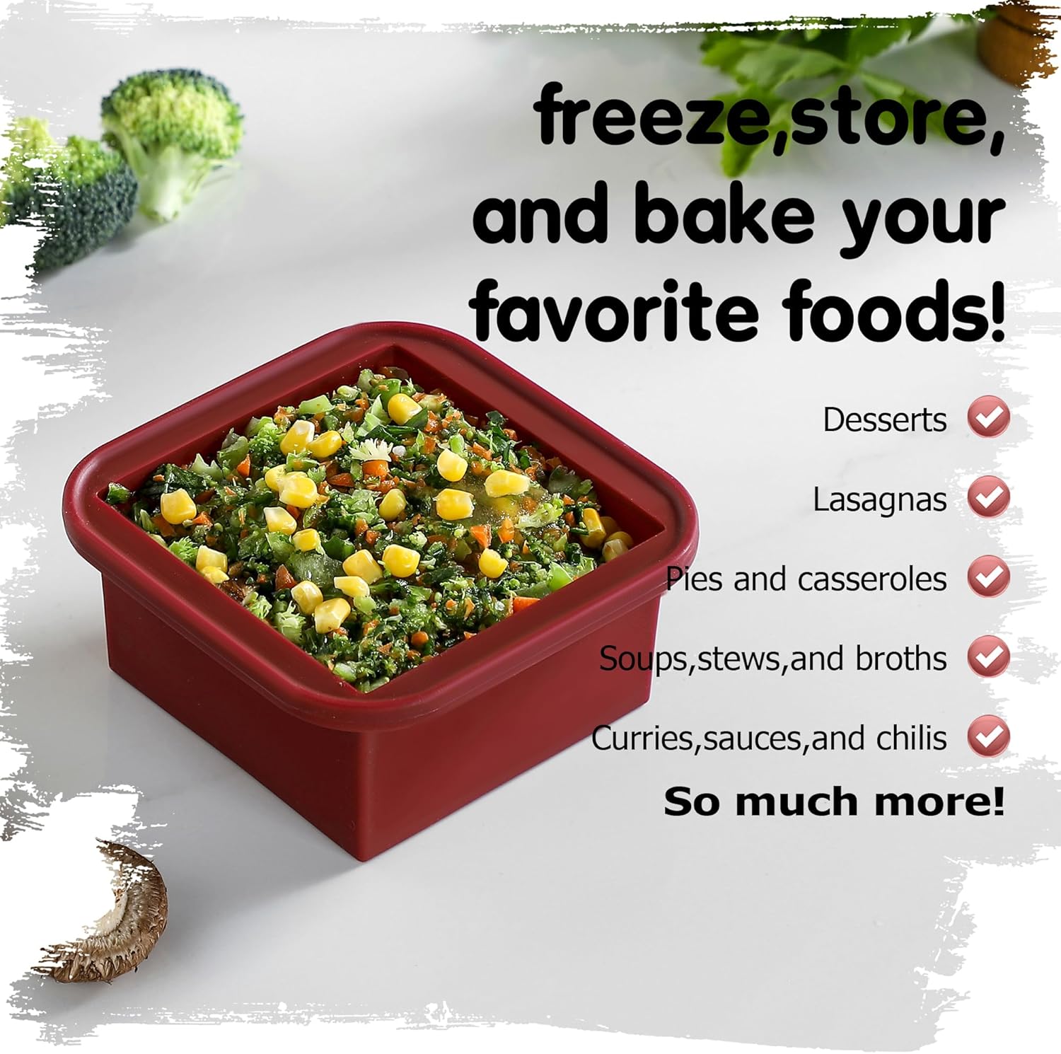 2-Cup Silicone Freezer Trays with Lids – Perfect for Meal Prep, Portion Control, and Easy Freezing-Meal Prep Container Molds for Soup,Leftovers (Cranberry, 4 Pack) - Blissbrew