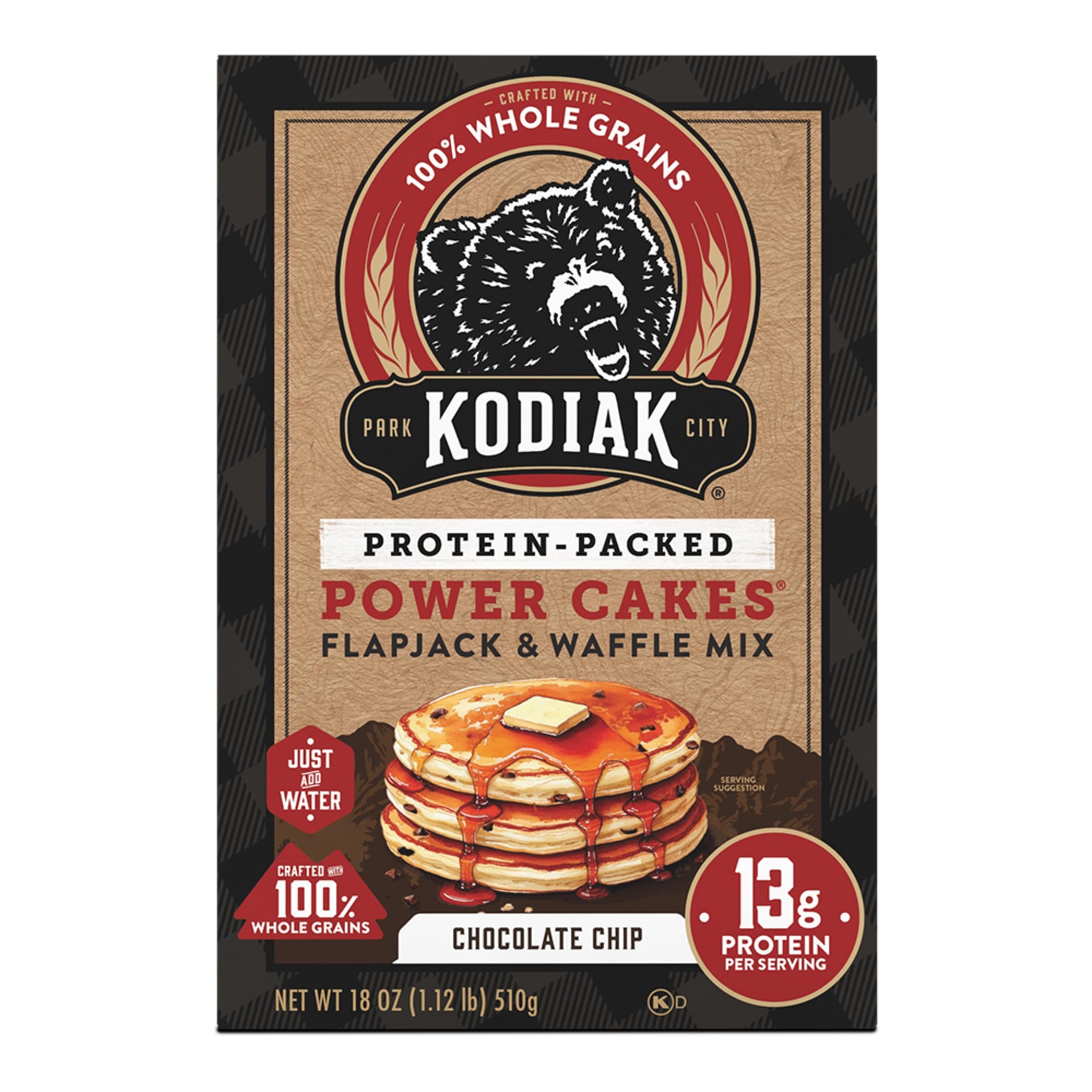 Kodiak Power Cakes Chocolate Chip Pancake & Waffle Mix (108 Ounce)