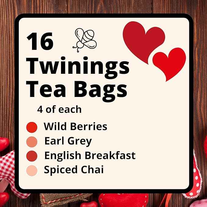 Tea Cookies and Honey Gift Set Tea Lovers Sampler Basket Care Package Get Well Soon For Women Mom Family Best Friend Birthday Ideas After Surgery Thinking Of You Heart Themed Box