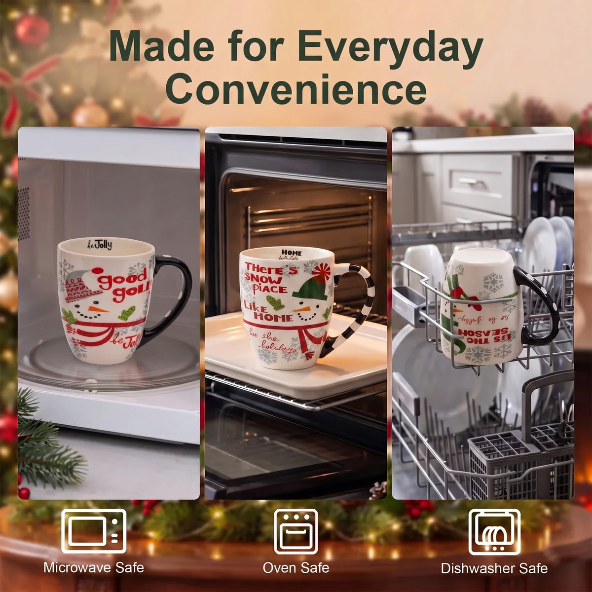 Christmas mug with Christmas sock print