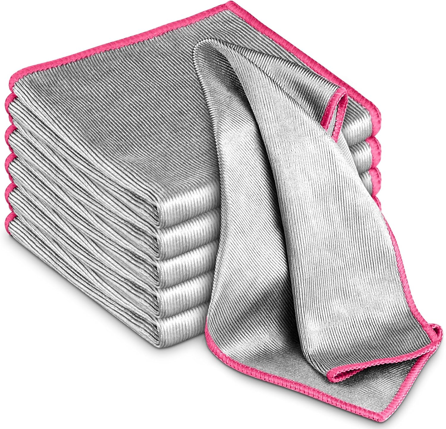 Airlab Glass Polishing Cloth Streak Free Miracle Microfiber Cleaning Cloth Lint Free Cleaning Rags for Glasses Kitchen Dish Mirrors Easy Clean, Pack of 6, 12