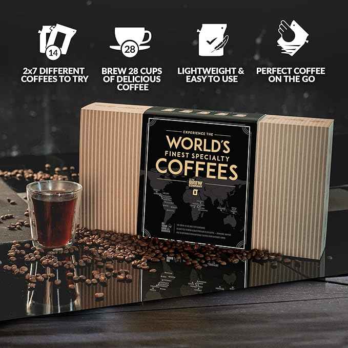 Original Gourmet Coffee Gift Set for Men & Women - 14 World's Finest Single Origin Specialty & Organic Coffees in Innovative Brewers | Sampler Box for Coffee Lover to Brew & Enjoy Anytime, Anywhere