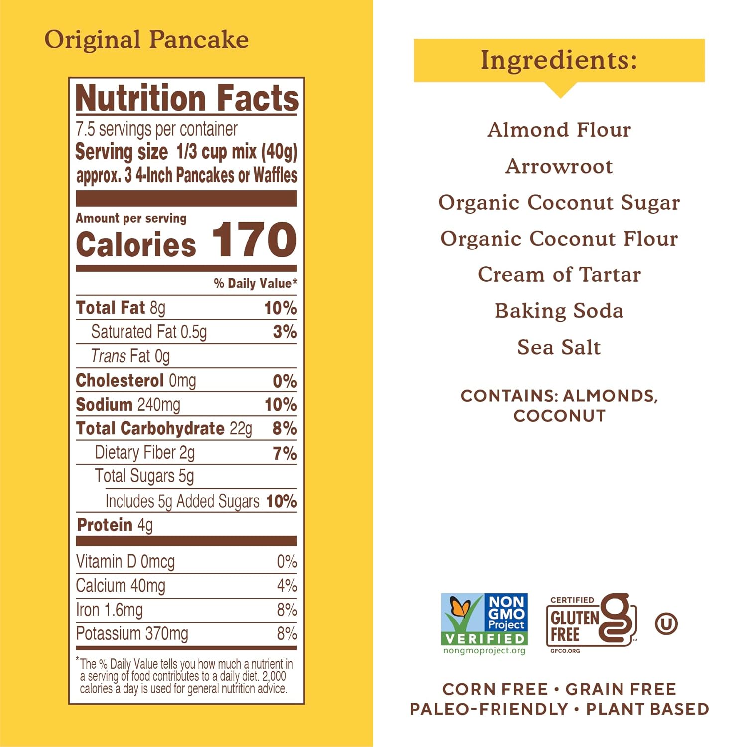 Simple Mills Almond Flour Pancake & Waffle Mix, Original - Gluten Free, Plant Based, Paleo Friendly, Breakfast 10.7 Ounce (Pack of 3)