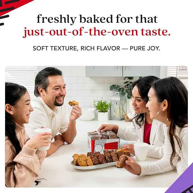 David's Cookies Assorted Brownies Gift Tin - 20 Slices of Individually Wrapped Gourmet Brownies - Delicious Variety of Flavors, Fresh Baked Snacks - Ideal Brownies Gift Basket For Special Occasions
