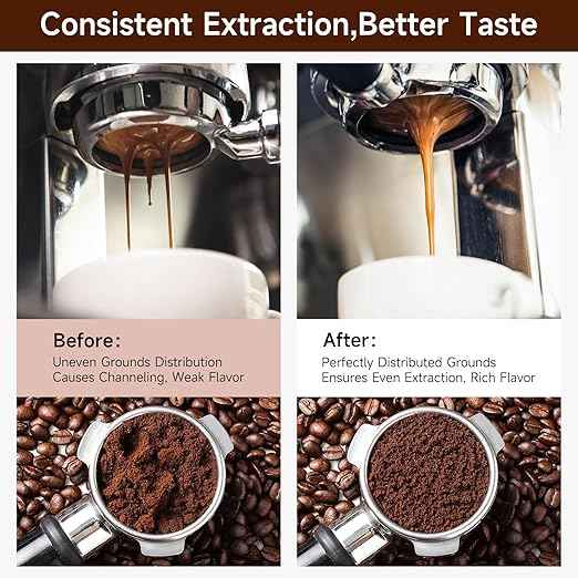 KitchenTour Coffee Scale with Timer 3kg/0.1g with KitchenTour Espresso Accessories Kit 53.5mm