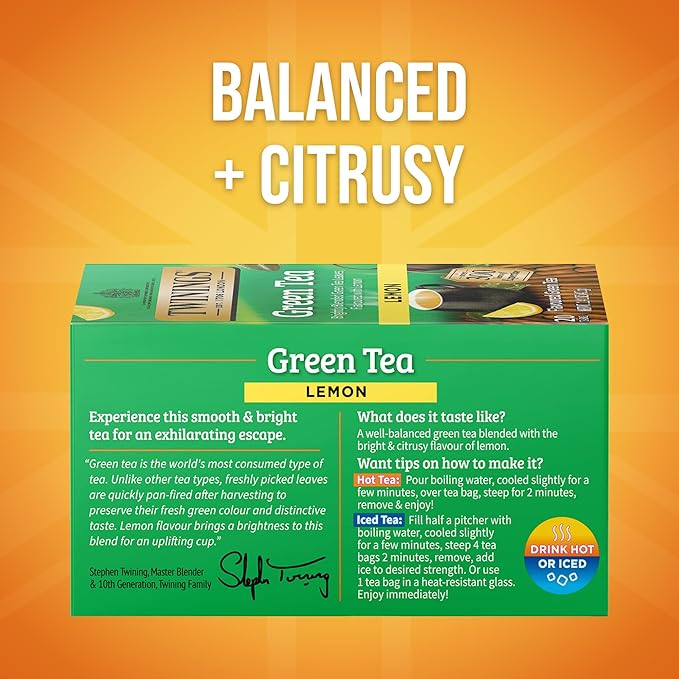 Twinings Tea Lemon Green Tea, 20 ct