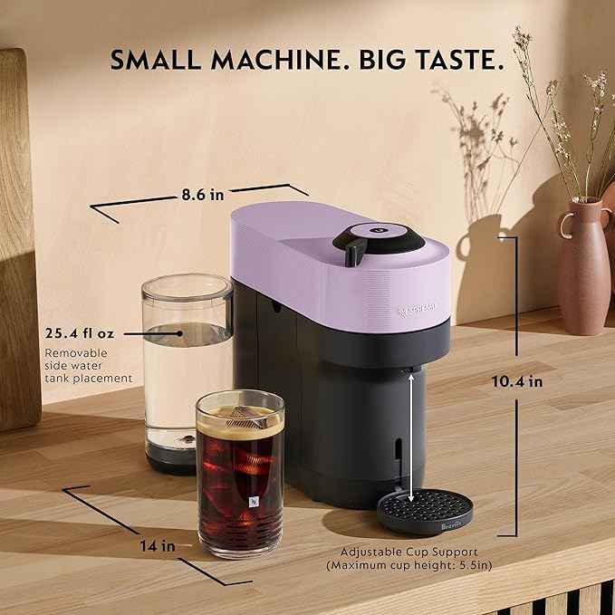 Nespresso Vertuo Pop+ Coffee and Espresso Maker by Breville, Lilac
