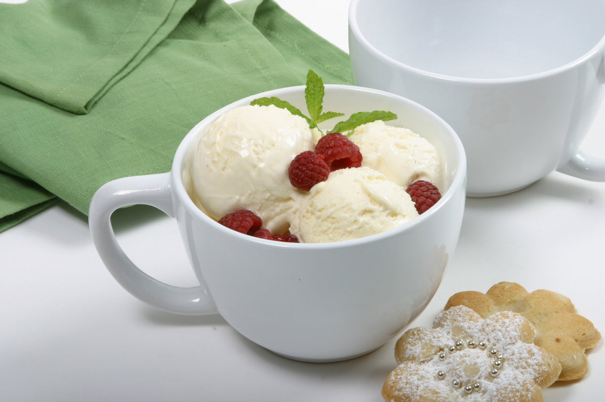 Pair of white mugs that double as bowls