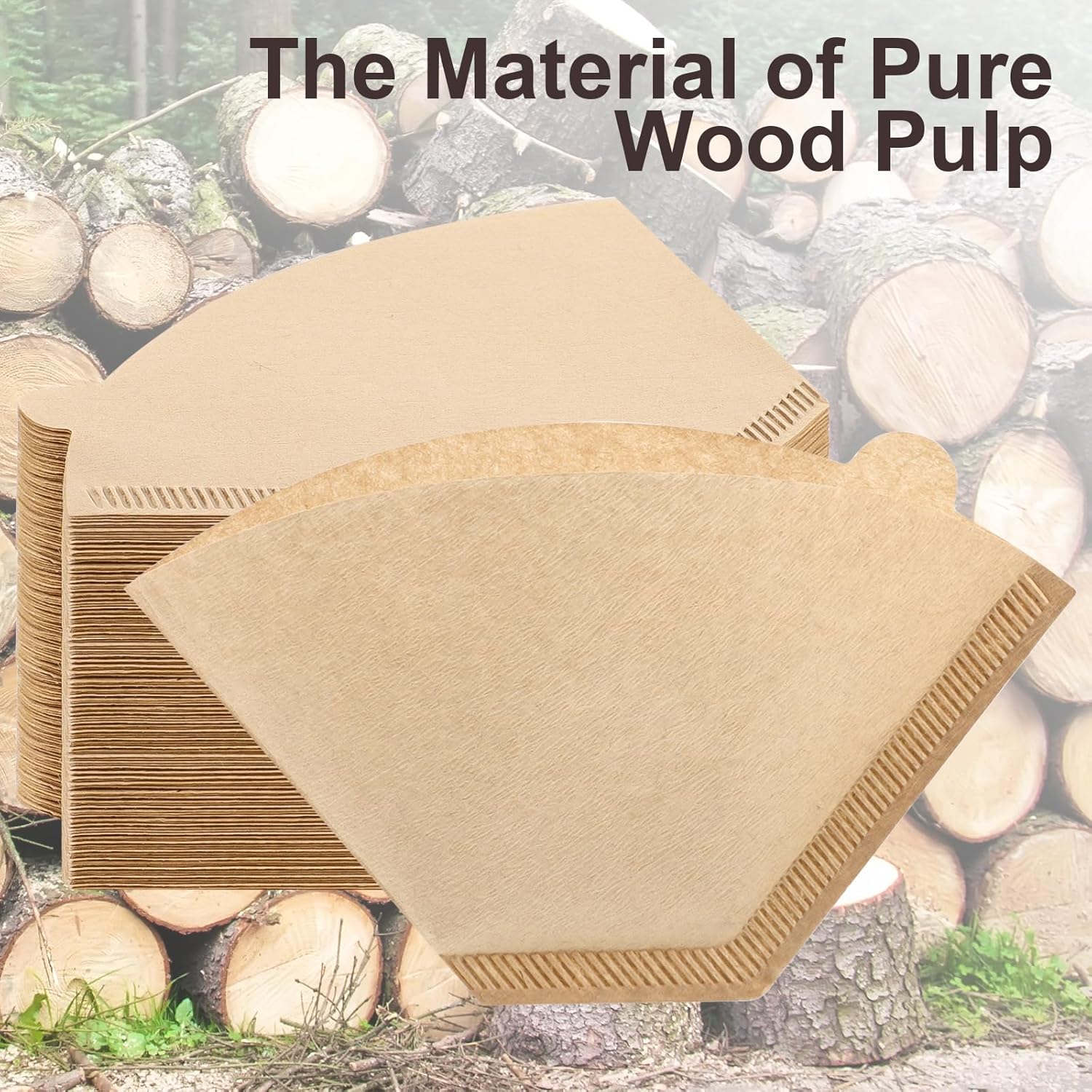 100 Count Coffee Filter #2, 2 Cone Coffee Filters Unbleached Natural 2 Cone Filters Paper Compatible with Drip and Pour Over Coffee Maker - Blissbrew