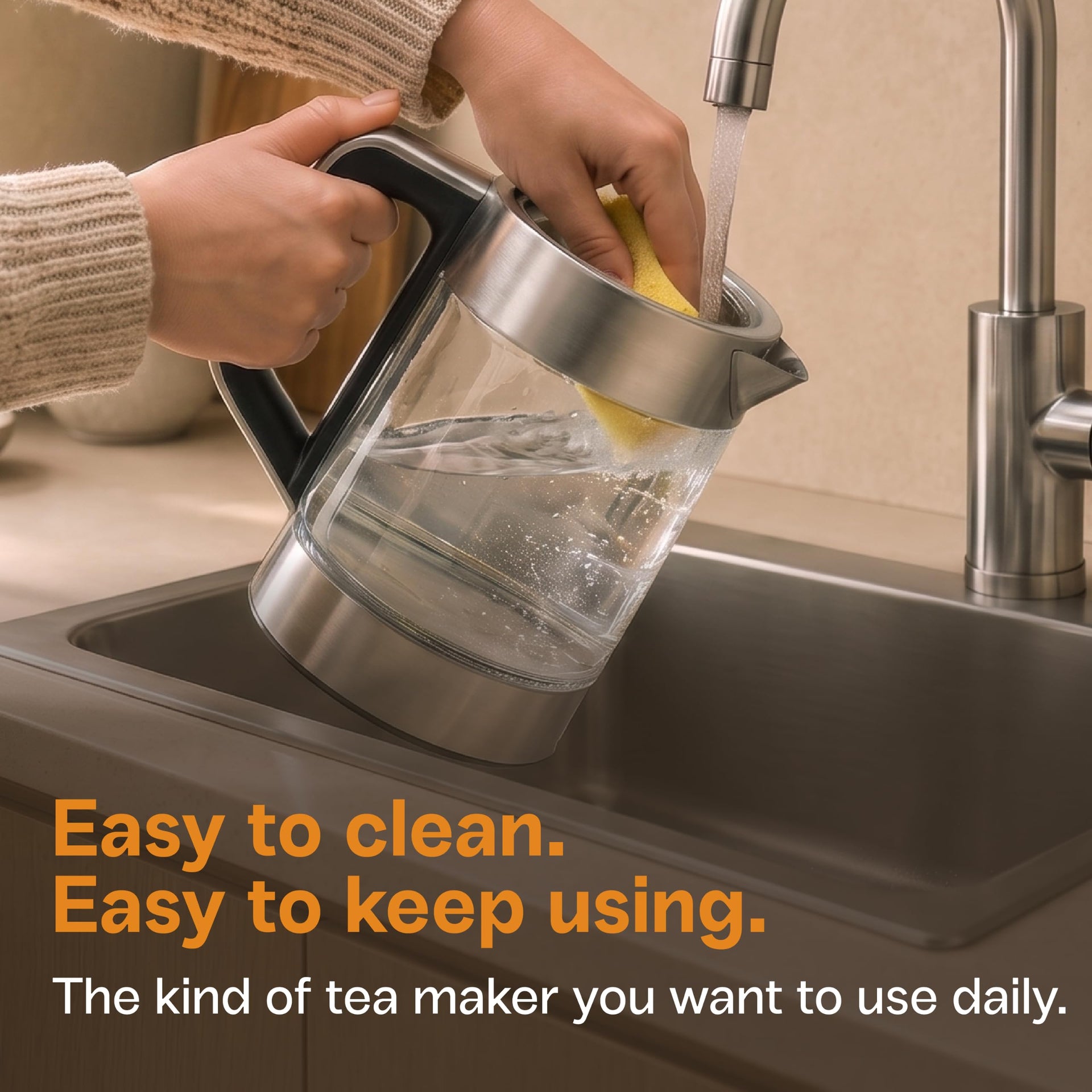 Viante Alba Electric Tea Kettle With Infuser