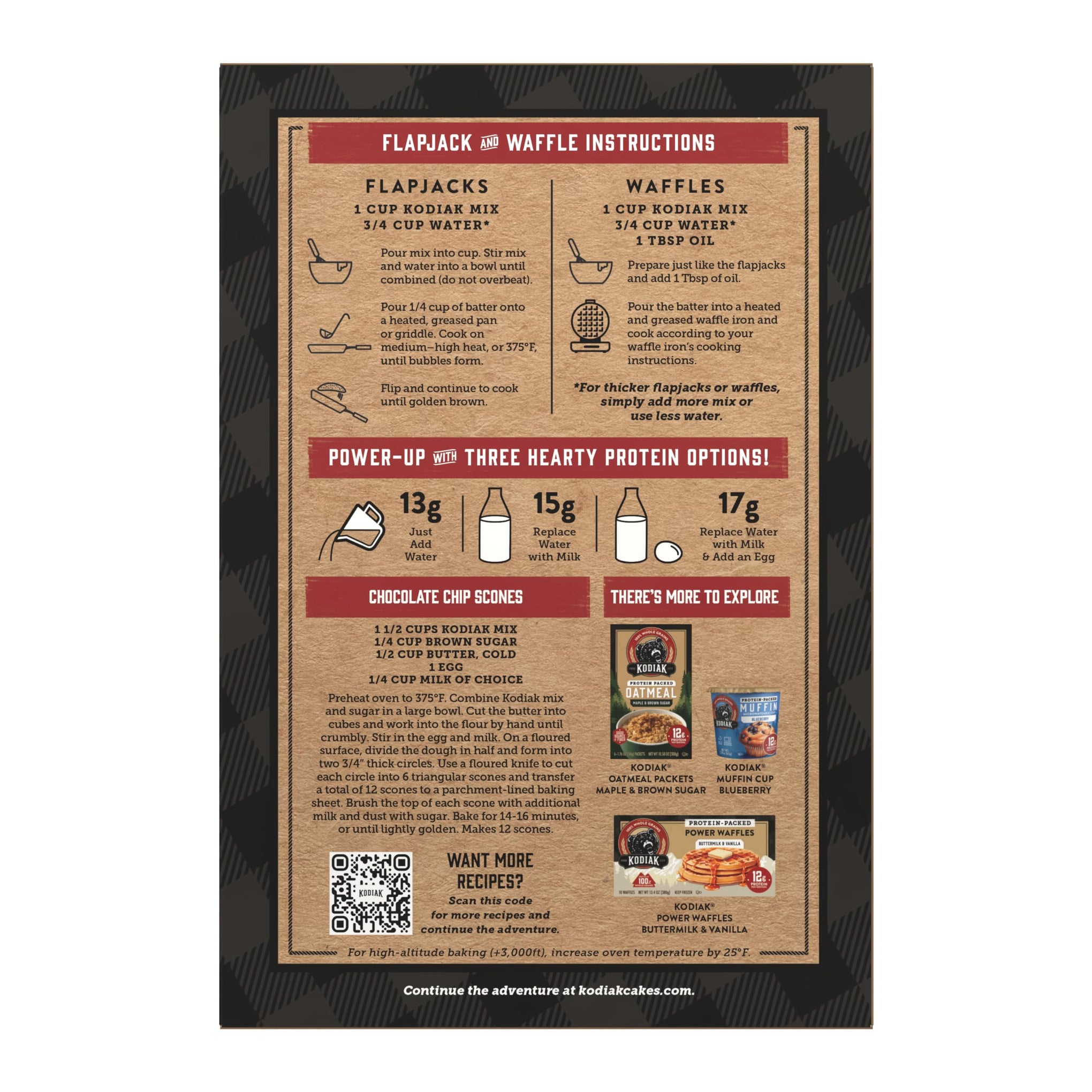 Kodiak Power Cakes Chocolate Chip Pancake & Waffle Mix (108 Ounce)