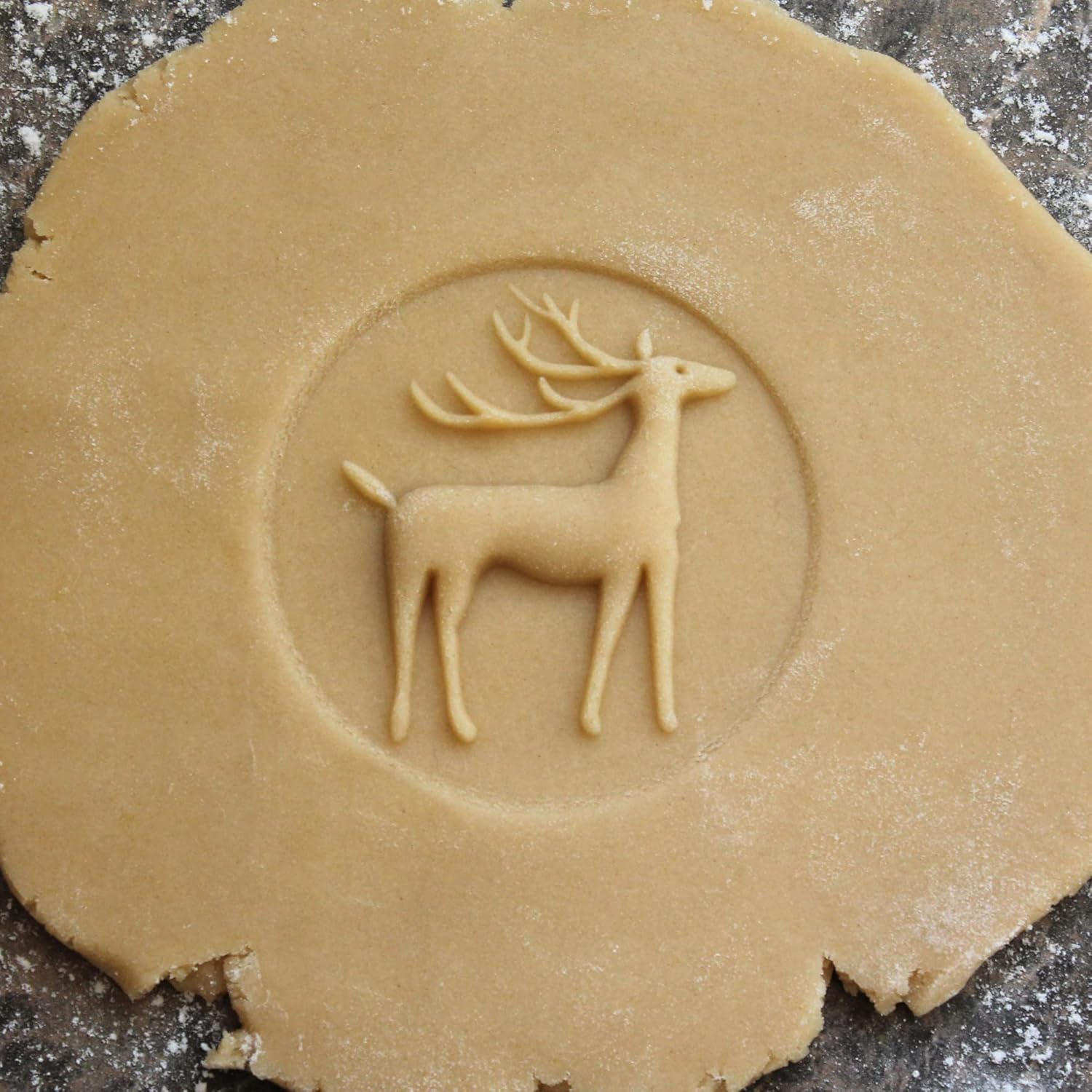 Wood Cookie Stamp, 2.5 Inch (Reindeer CS-050)
