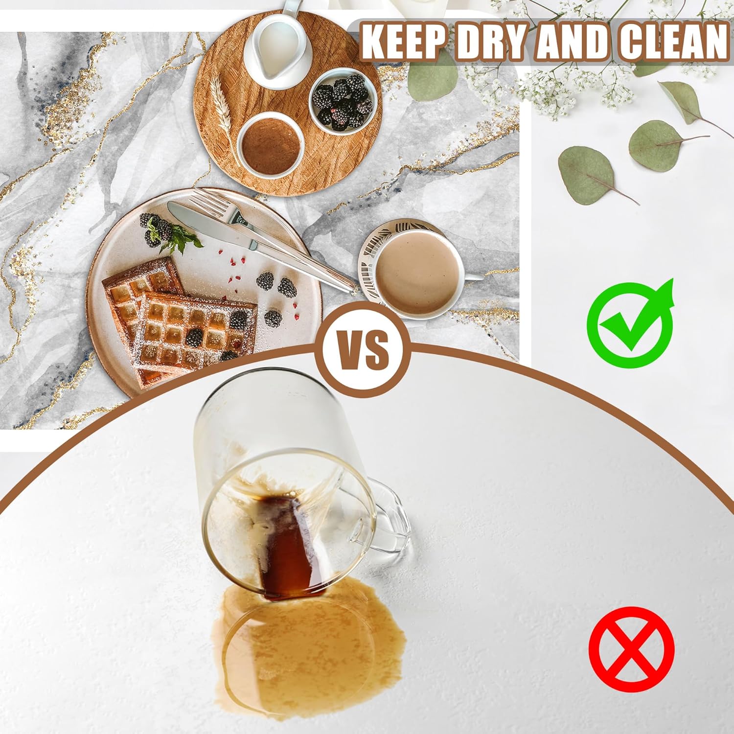White and Gold Marble Dish Drying Mat for Kitchen Counter Absorbent Hide Stain Coffee Mat Rubber Backed Dish Drainer Rack Pad Espresso Machine Coffee Bar Accessories 15.7 x 23.6 Inch