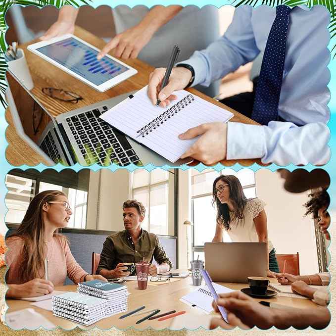 Shellwei 36 Pcs Employee Appreciation Gifts Bulk 24 oz Thank You Tumbler with Lid and Straw Mini Spiral Notebooks and Pens Appreciation Gifts for Team Employee Coworkers Teacher (Teamwork)
