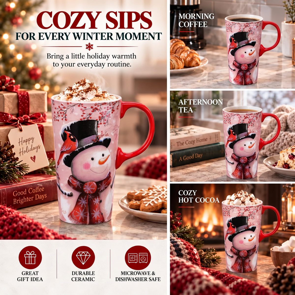 Christmas mug packaged with matching gift box