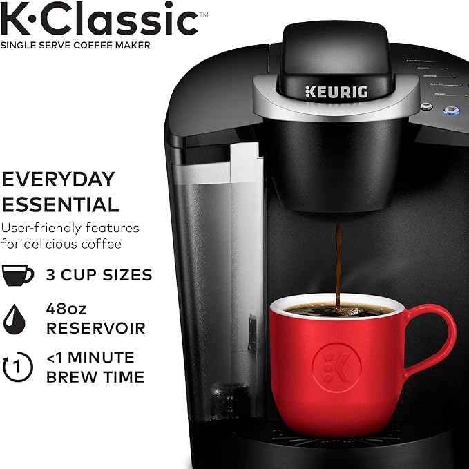 Keurig K-Classic Coffee Maker with McCafé Classic Collection Variety Pack, 40 Count K-Cup Pods