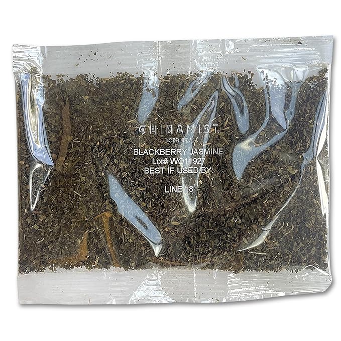 CHINAMIST Blackberry Jasmine Loose Leaf Green Tea Portion Packets, 24 Bags – 0.75 oz Each – For Iced Tea Brewing