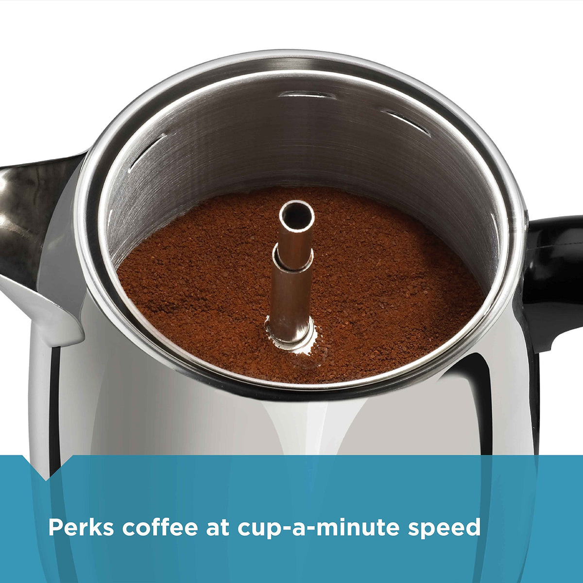 4-cup percolator with keep warm function
