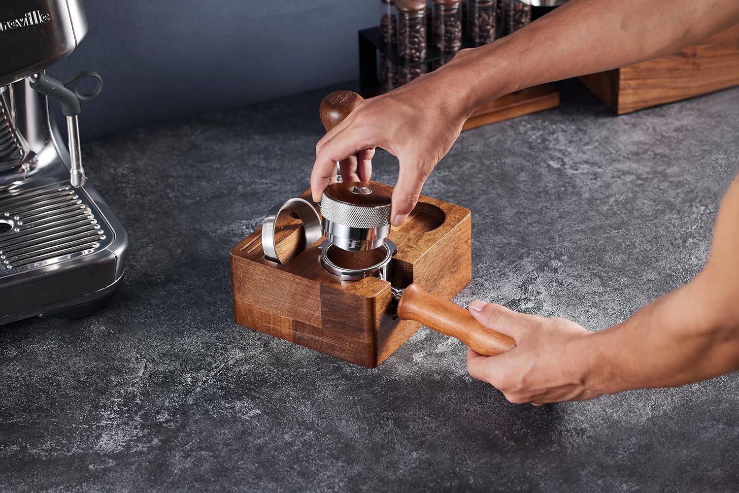 51mm bottomless portafilter 3 ear for delonghi EC680 EC685 EC885 and SMEG ECF01 Include 304 Stainless Steel Filter Basket.perfect for espresso enthusiasts and family baristas