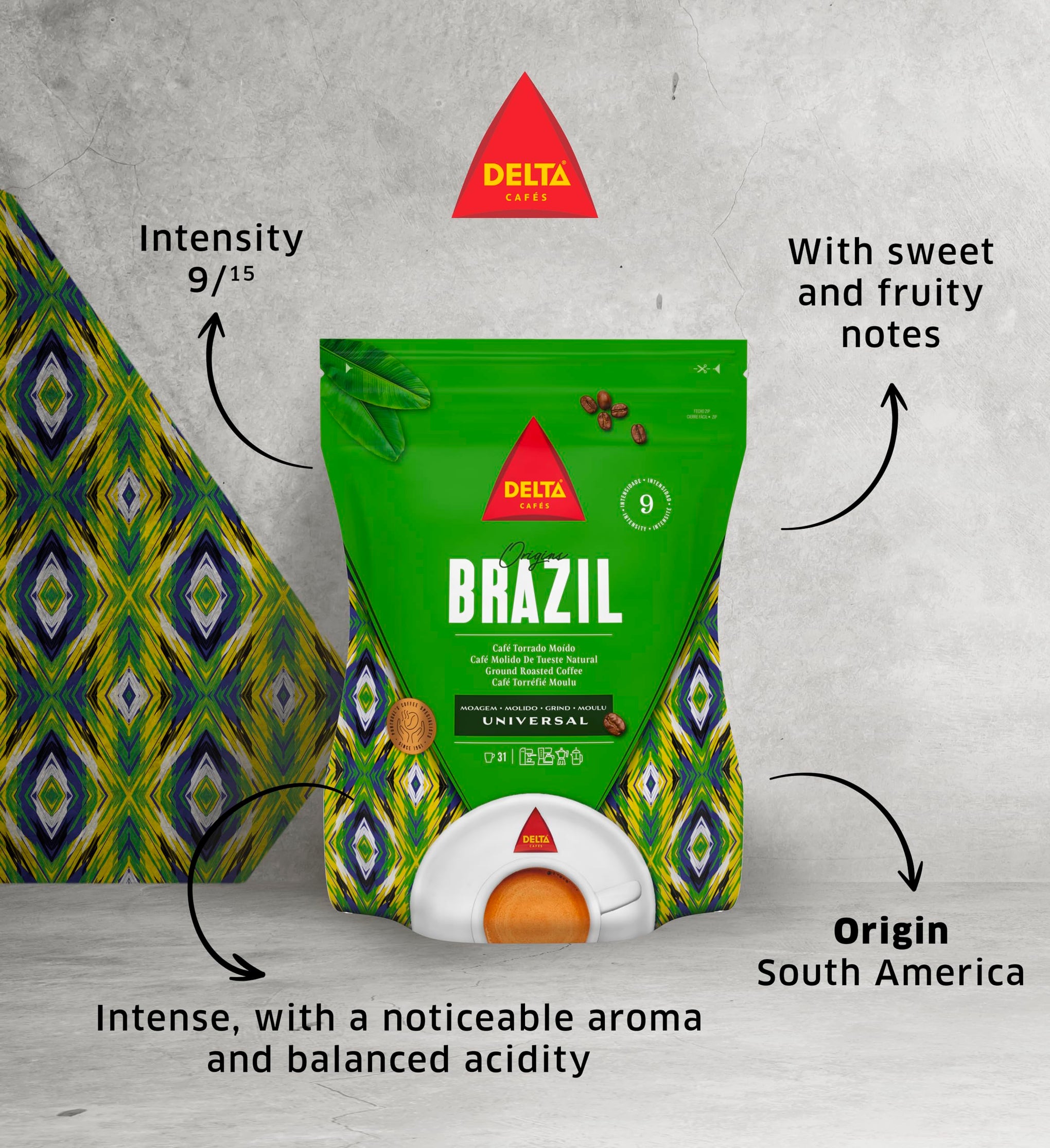 Brazil Ground Coffee 7.76oz Medium Roast Coffee