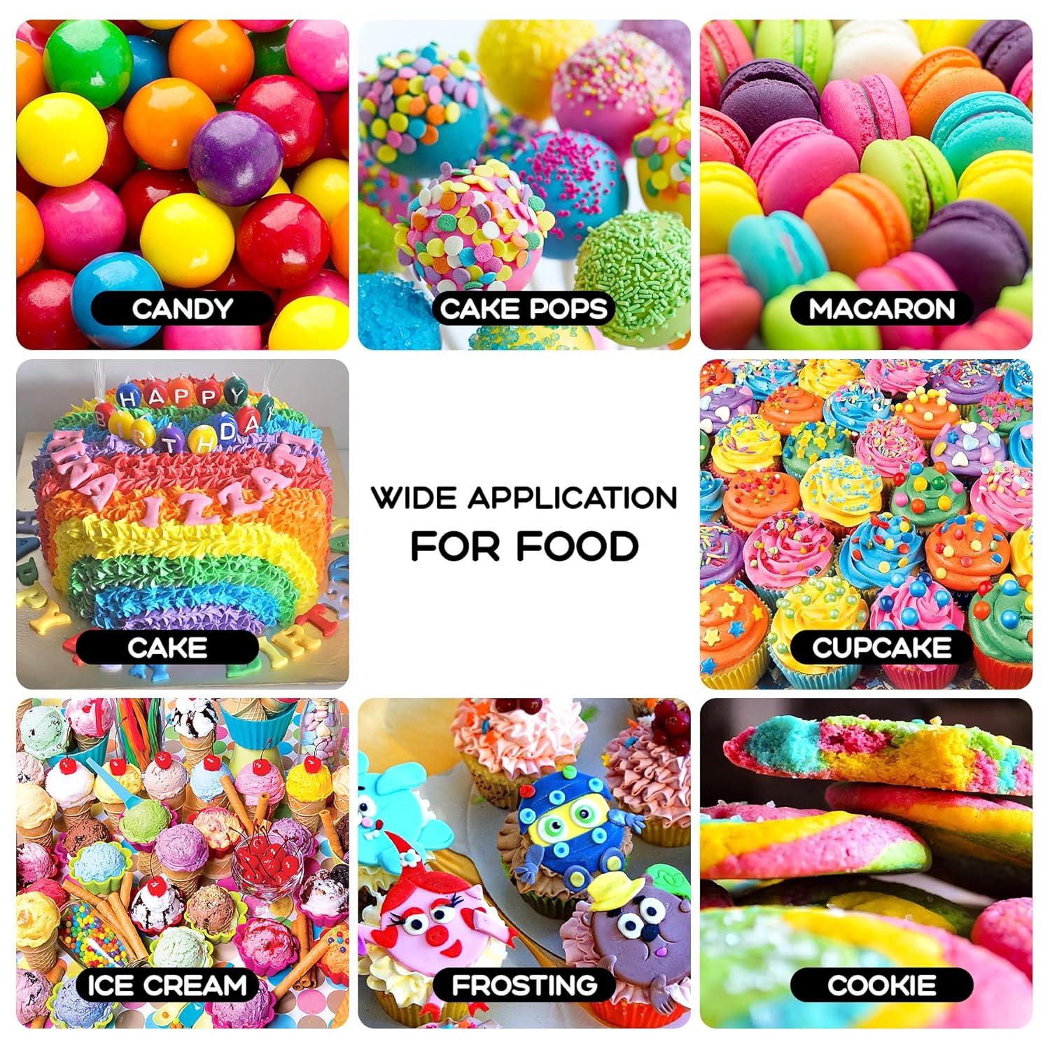 Gel Food Coloring - 10 Colors x 0.45 oz Concentrated Gel Based Food Dye Vibrant Icing Colors Professional-Grade Neon Food Color for Baking Cake Decorating Cookies Fondant