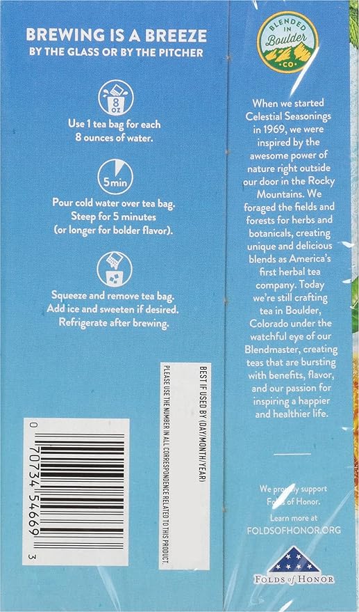 Celestial Seasonings Cold Brew Green Iced Tea 18 Count (Pack of 5)