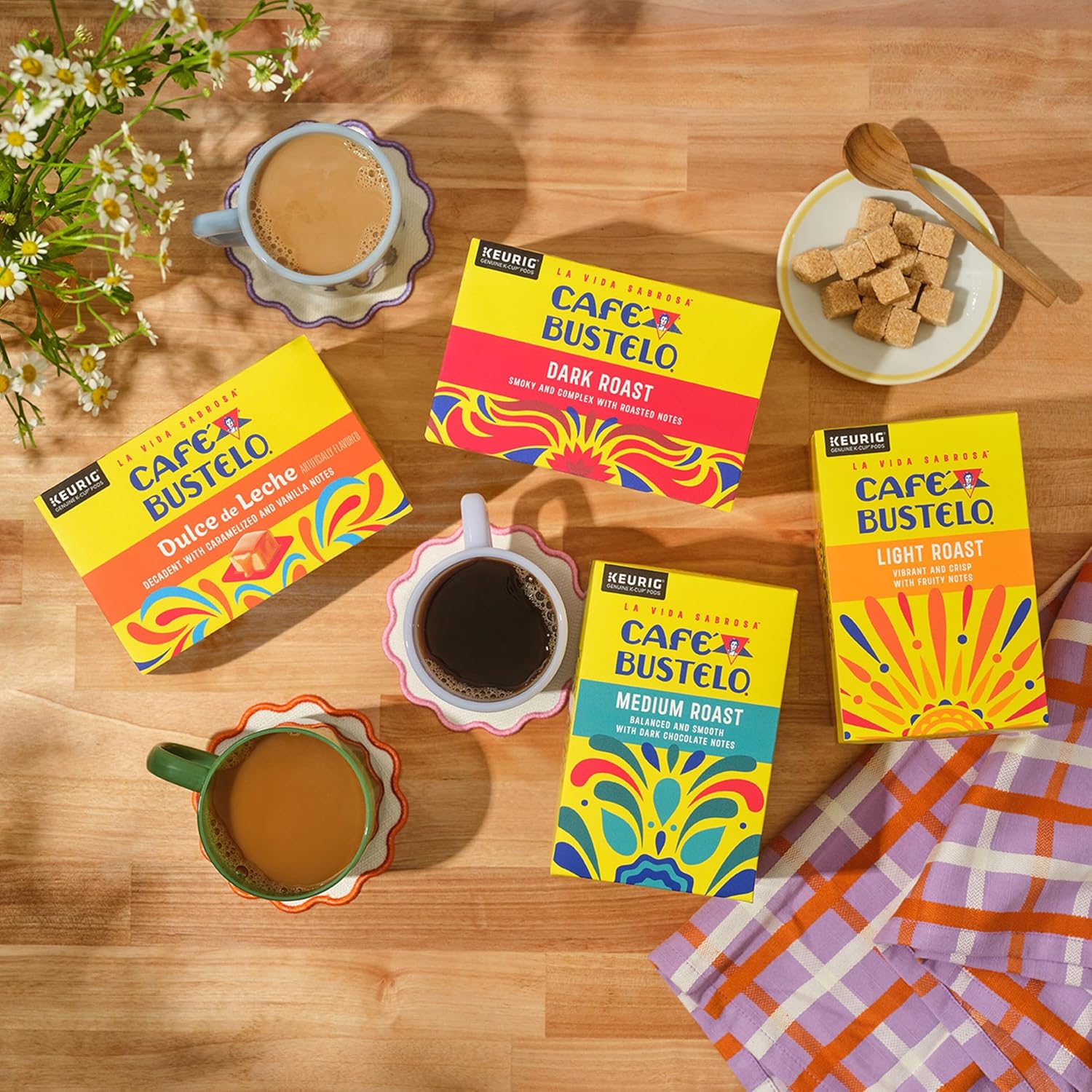 Café Bustelo Dulce de Leche Artificially Flavored Coffee, 10 Ct. K-Cup pods (Pack of 6)