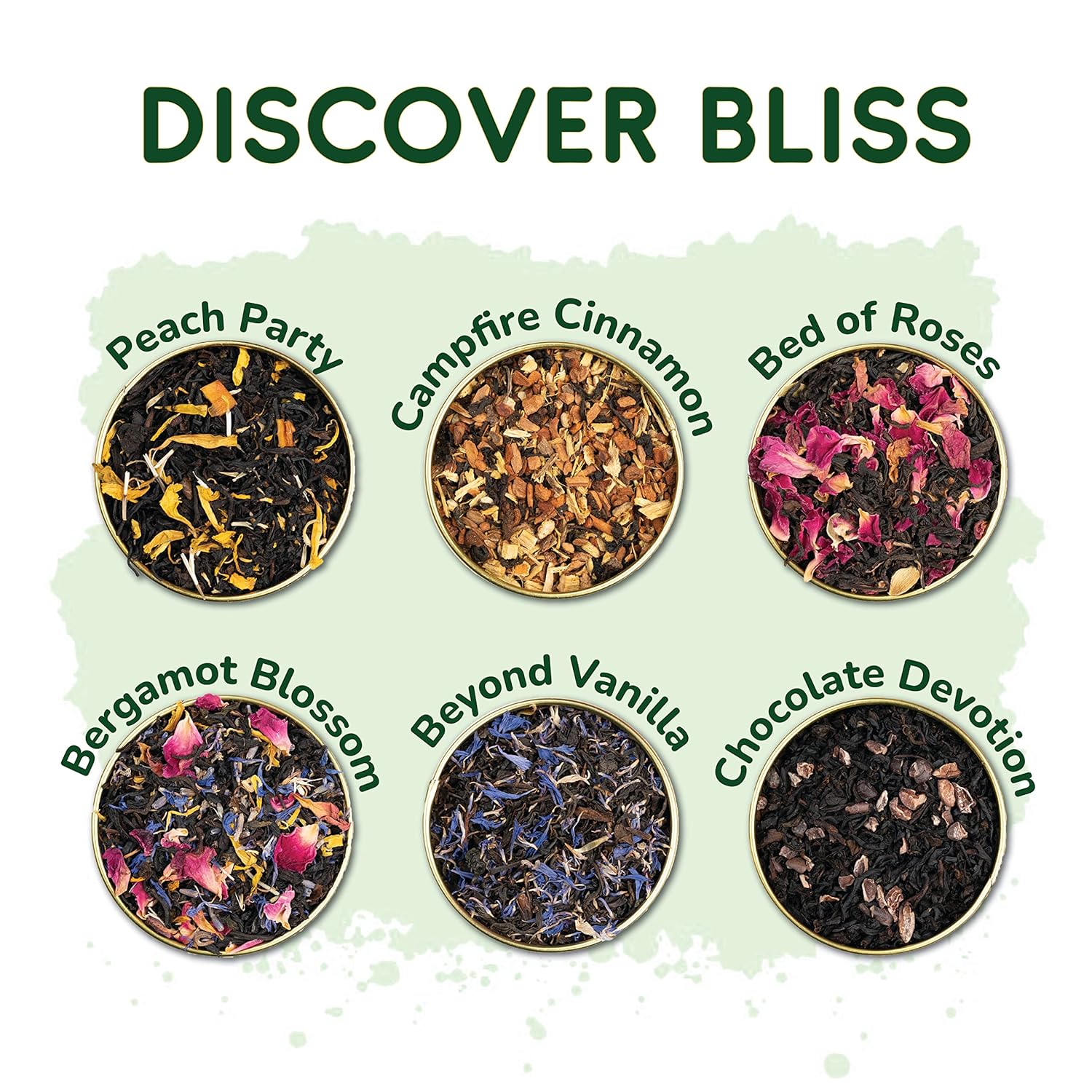BREWIX, Discover Bliss Premium Assorted Tea Gift Set for Women (6 Premium Teas / 75+ Cup) | Tea Gift Sets For Tea Lover | Tin Caddy Presentation Box | Gifts for Her | Gifts for Women