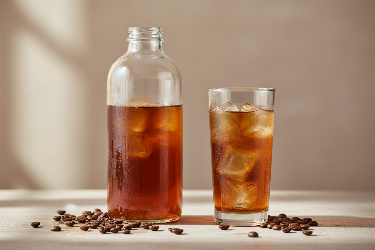 Gentle Cold Brews – Smooth, soft, and brewed to highlight natural coffee notes without bitterness. (make it real photo)