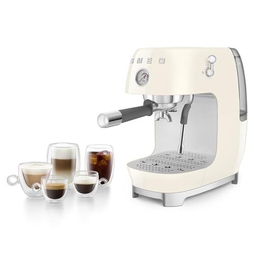 ECF03 Made in Italy Retro Espresso Machine with Cold Brew (Standard / Cream)