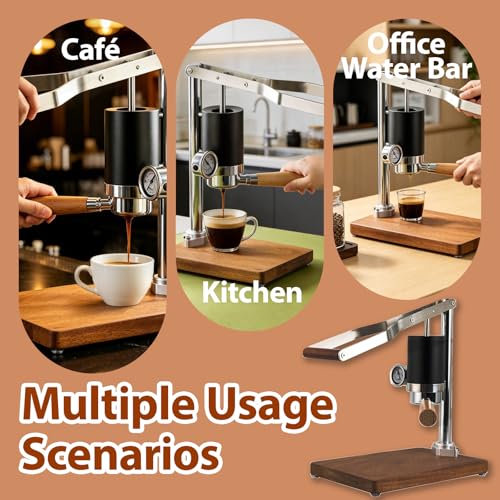 Lever Espresso Machines Built with Wider Stable Base 105mm Filter Basket Compatibility and Immersive DIY Hand Pump Espresso Machine for Latte Espresso Machine Manual