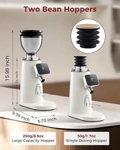G3 Commercial 64mm Flat Burr Coffee Grinder (Ivory)