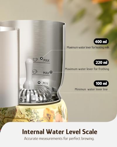 Electric Milk Frother & Steamer (Floral Printed)