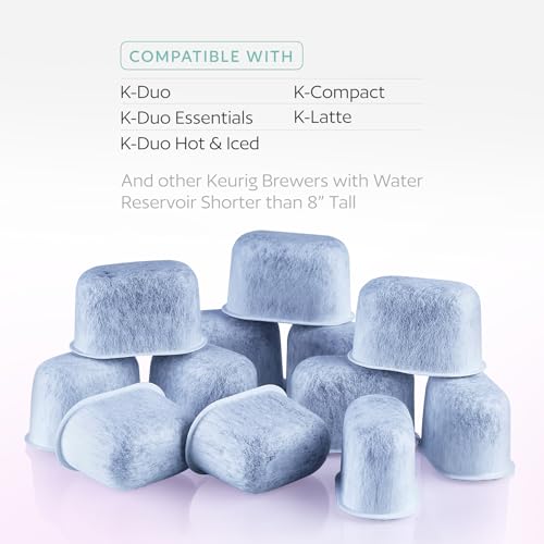 Water Filter Holder and 12 Water Filters for Keurig K (12 Filters and Short Holder)