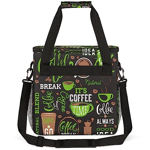 Coffee Maker Carring Bag Travel Carrying Storage Tote Bag Compatible (A11:Green Coffee)