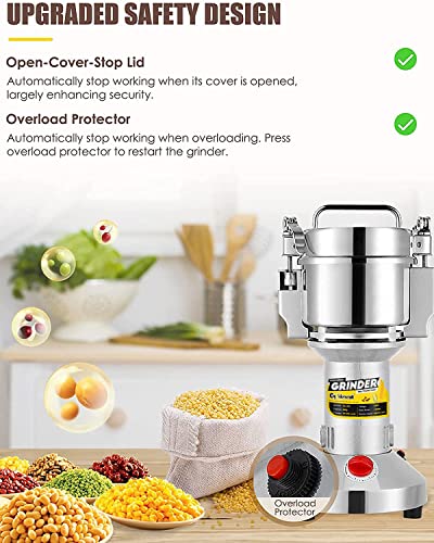 Safety Upgraded Electric Grain Grinder Mill High (300g Hand-held Type)