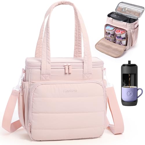 Coffee Maker Travel Bag Compatible with Keurig K (Pink / Fit K-Mini Mate)