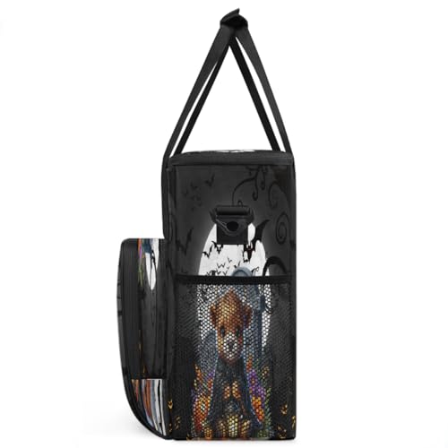 Halloween Mountain Cow Bat Moon Pumpkin Coffee Maker Carring Bag Travel Carrying Storage Tote Bag Compatible with Keurig K (A-013)