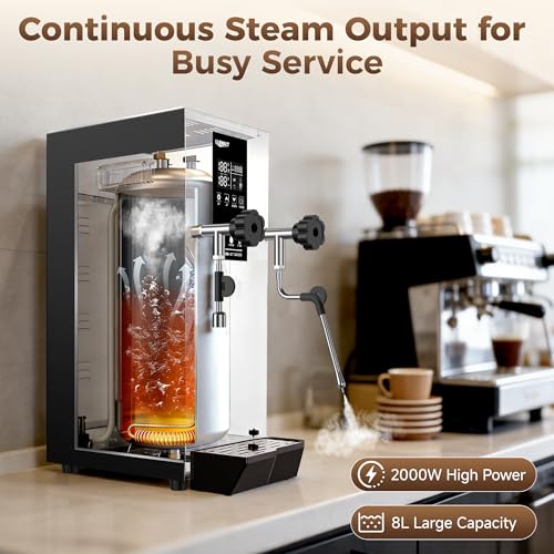 Commercial Steam Milk Frother (Steam + Hot Water / 3-in-1 Hot Water & Steam)