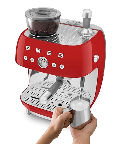 EGF03 Semi Automatic Espresso Machine with Built (8.8 oz / Red)